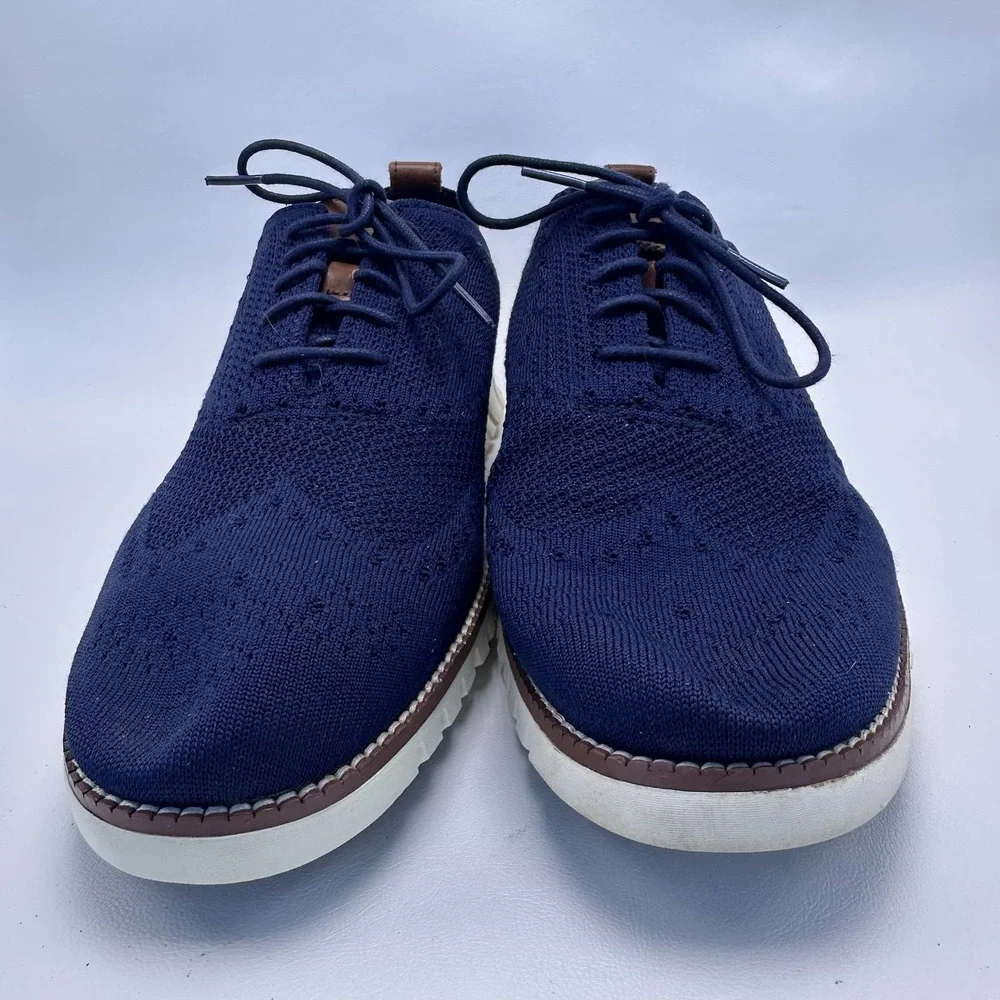 Cole Haan ZeroGrand Stitchlite Men's 11 M Wingtip Oxford‎ Casual Shoes Blue